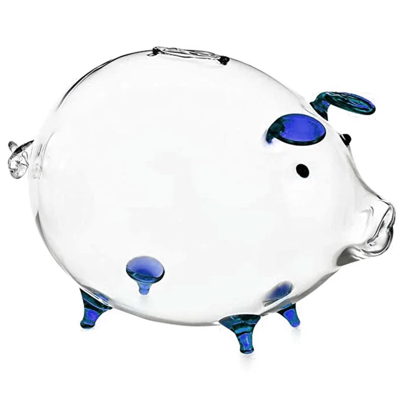 🐷✨ Glass Piggy Bank Clear Money Pot 💰 | Decorative Saving Pot & Lovely Money Box 🏡 | Cute Home Décor Gift for Kids & Adults