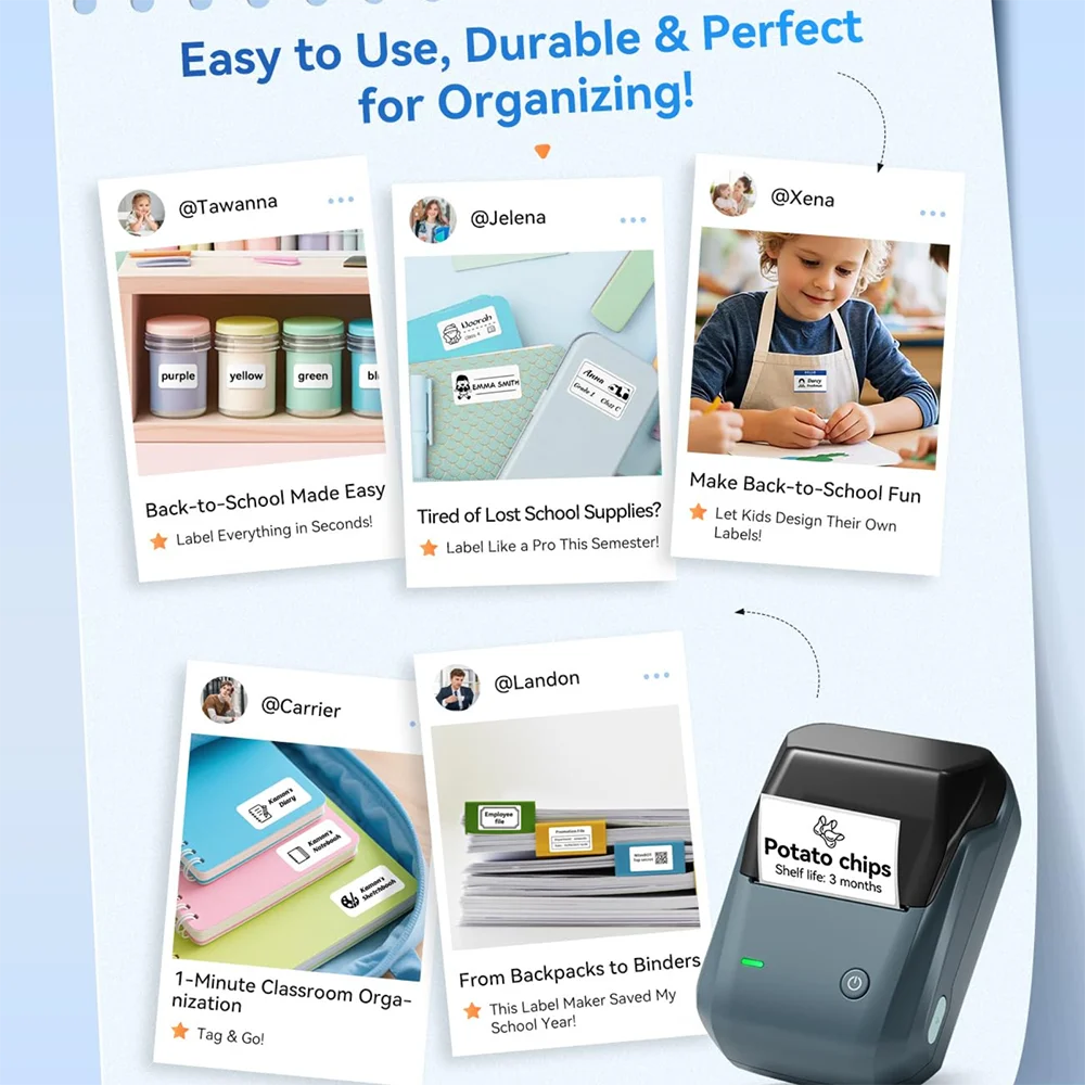 🏷️📱 NIIMBOT B1 Portable Thermal Label Printer – 2 Inch Bluetooth Sticker Maker