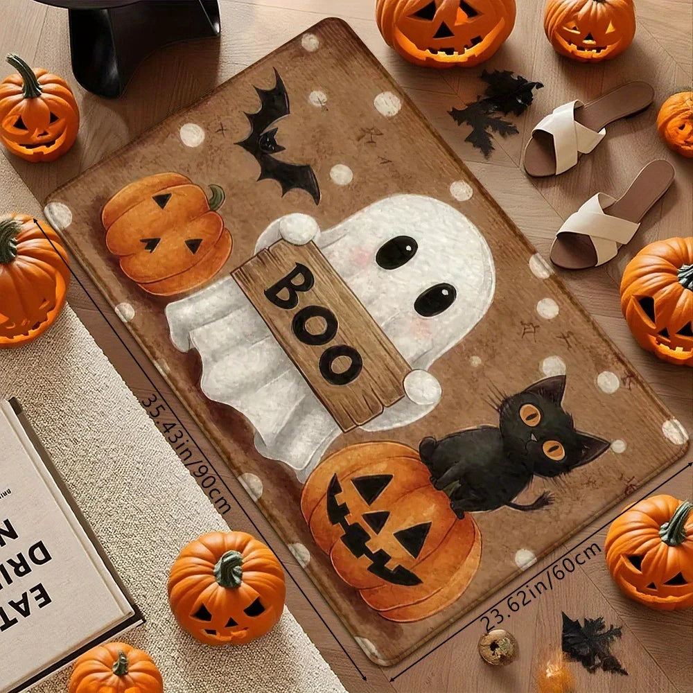 Halloween Pumpkin Ghost Rug – Cute Spooky Home Décor