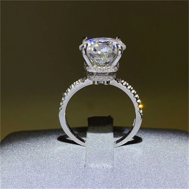 💚💍 Serenity 5CT Green Moissanite Ring – S925 Sterling Silver 18K Plated
