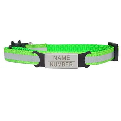 🐱✨ Reflective Adjustable Cat Collar – Personalized ID Free Engraving
