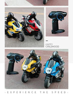 1/10 RC Motorcycle 4CH Drift Racing High Speed Remote Control Motorcycles 35 Meters Electric Off-Road Model Toys for Boys Child