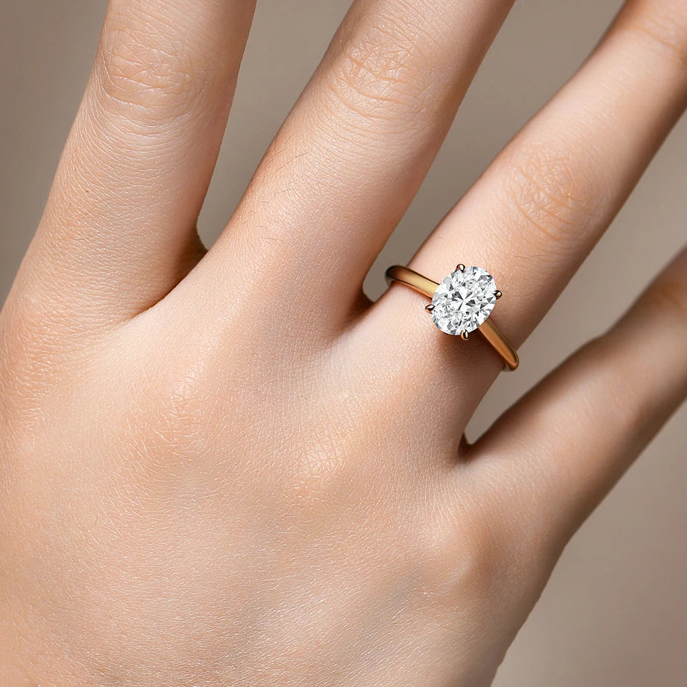 💎✨ ATTAGEMS Oval Cut 2CT D VVS1 Moissanite Engagement Ring 🤍 | 9×7mm S925 Sterling Silver Wedding Ring for Women 👰 | Luxury Jewelry Gift