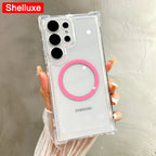 Transparent Armour Magnetic Case for Samsung Galaxy S25 Ultra / S24 / S23