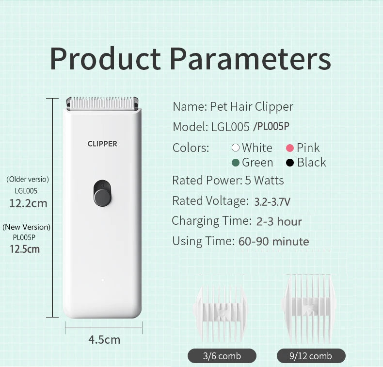 Mute Electric Pet Grooming Clippers for Kittens & Puppies