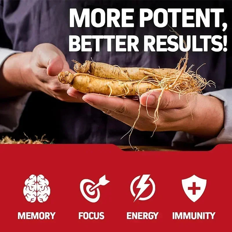 Korean Red Panax Ginseng Capsules – Natural Energy & Focus Support
