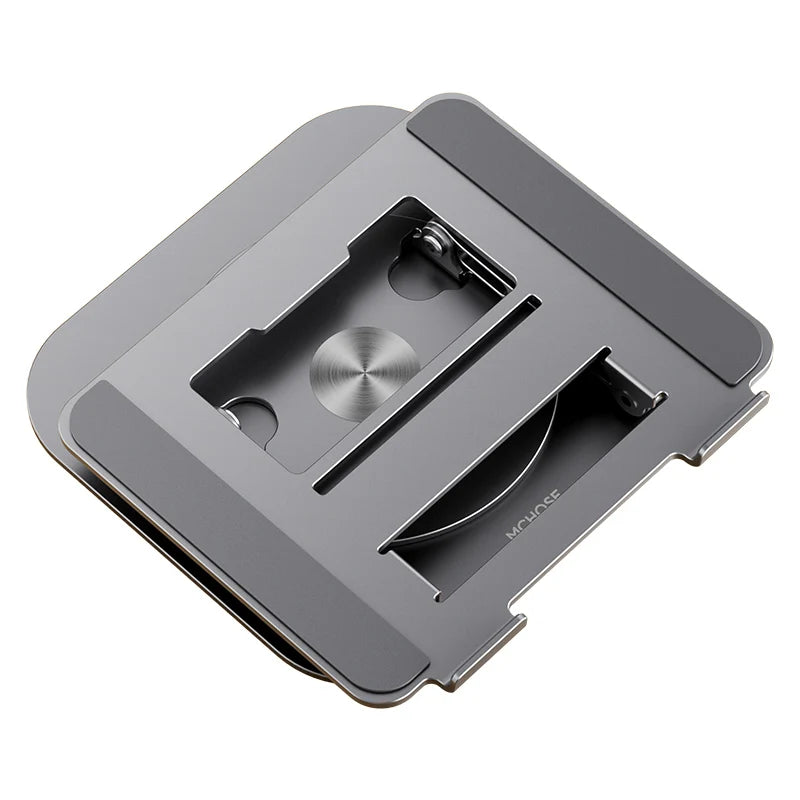 💻🔄 360° Rotatable Aluminum Laptop Stand – Adjustable Desk Riser