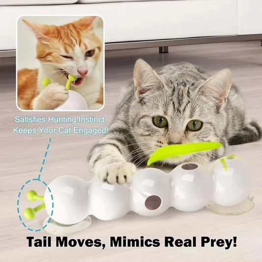 🐛🐾 Caterpillar Interactive Cat Toy – Motion Activated Wack-A-Worm