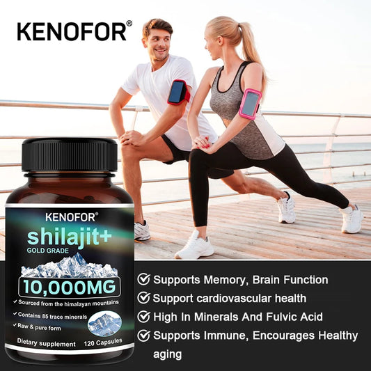 Himalayan Shilajit Capsules – Natural Mineral & Fulvic Acid Supplement | 30/60/120 Count