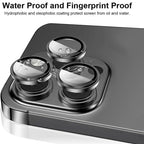 Aluminium Alloy Tempered Glass Camera Lens Protector for iPhone 16 Pro / Pro Max