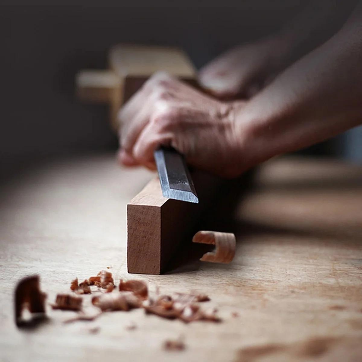 4Pcs Wood Carving Chisel Set 🪵 | Professional Woodworking Tools with Beech Handles (0.24–0.94in)