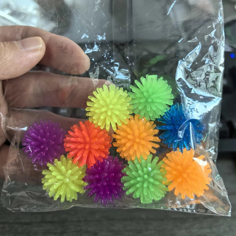 10-Pack Mini Spiky Sensory Balls – Soft Squeeze Stress Relief Fidget Toys