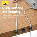 🧲🔌 Baseus Magnetic Cable Organizer Holder – Adjustable Under Desk Clip