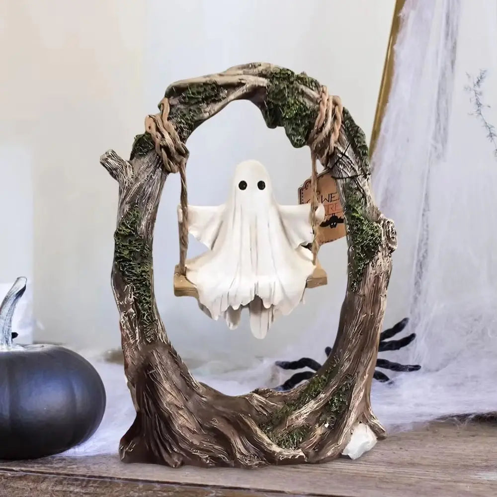 Swinging Ghost Ornament – Spooky Halloween Décor