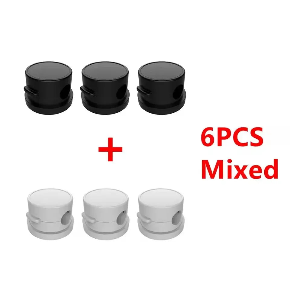 🧲🔄 360° Rotation Magnetic Cable Clip – Adhesive Wire Organizer