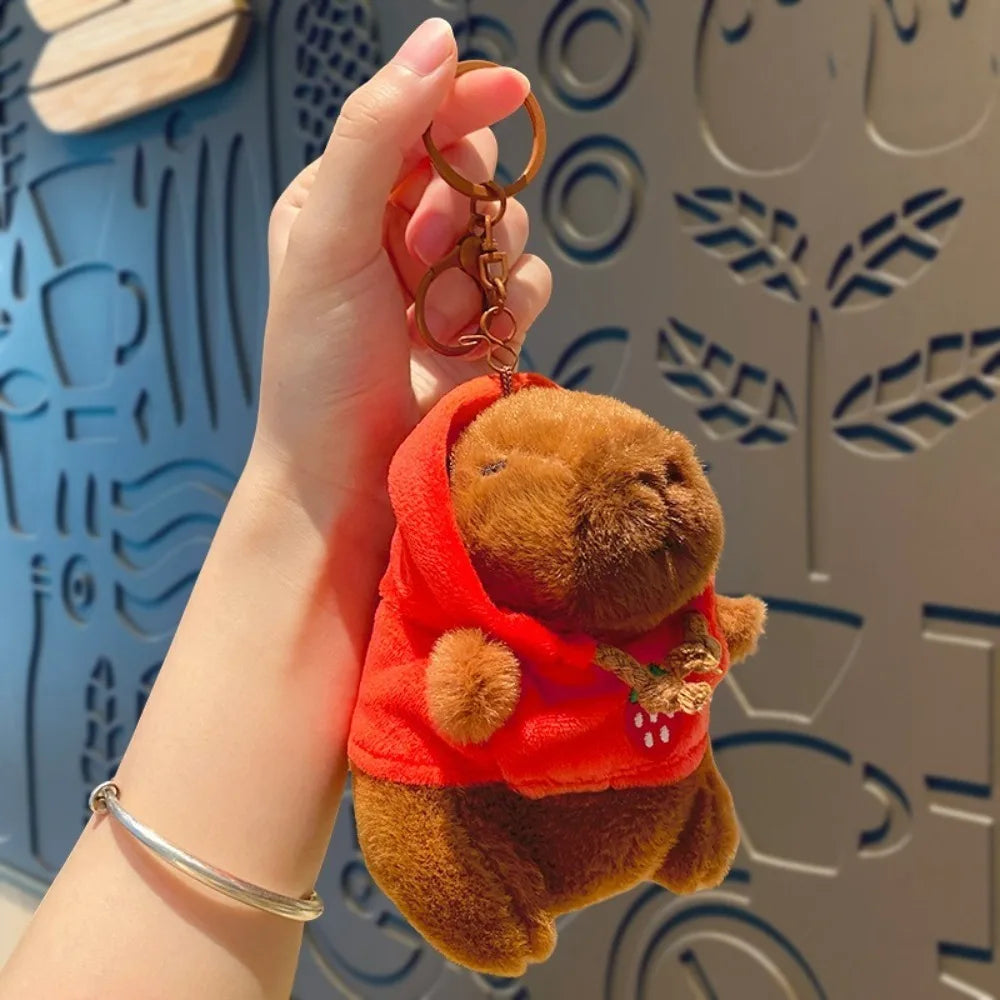 🦫🪽 Cute Capybara Plush Toy – Fluffy Anime Stuffed Animal with Hoodie & Wings | Small Simulation Doll Gift