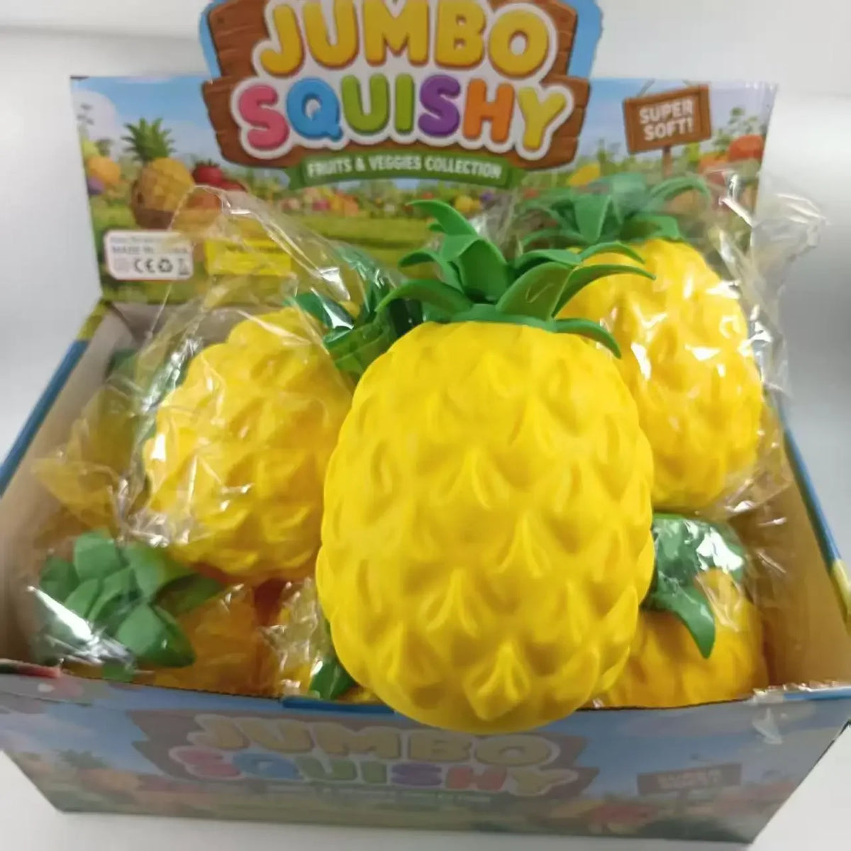 Jumbo Pineapple Squishy Stress Ball – Slow-Rising PVC Fidget Toy
