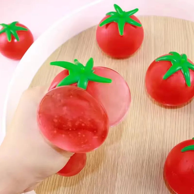 Taba Tomato Squishy Toy – Soft Artificial Fruit Sensory Squeeze Fidget