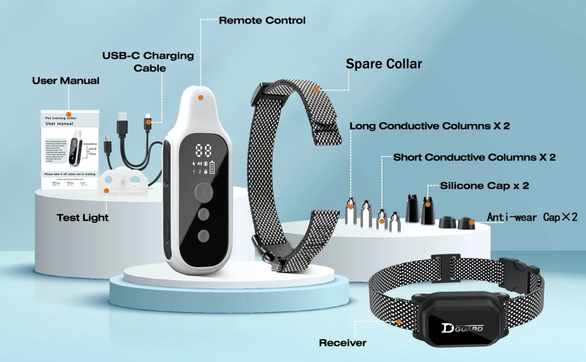 🐶📡 875 yards (800m) Digital Dog Training Collar – Waterproof Rechargeable with LCD