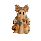 Patchwork Ghost Halloween Ornament – Cute Seasonal Décor