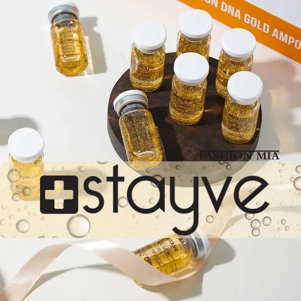 ✨💛 Korean BB Cream Glow Salmon DNA Gold Ampoule – 8ml Skin Booster Serum Starter Kit for Moisturizing & Rejuvenation