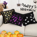 Halloween Cushion Cover – Bat & Ghost Gothic Décor