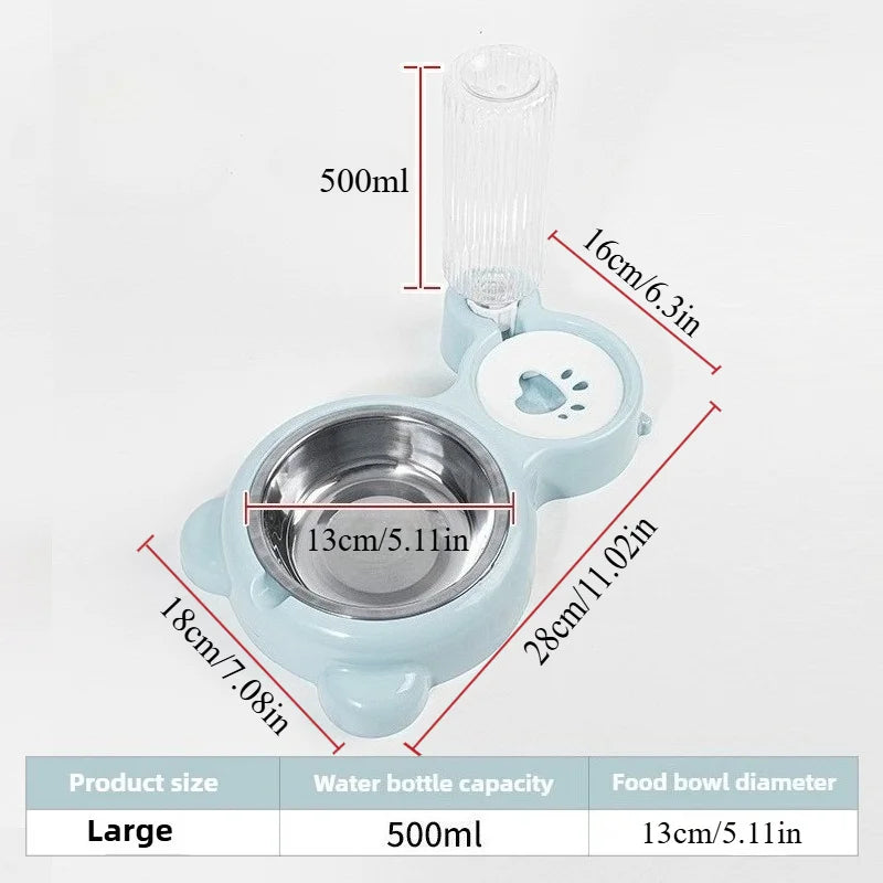 Pet Water Dispenser for Cats and Dogs  Automatic Water Storage Pet Food Bowl Food Container with Waterer Pet Supplies