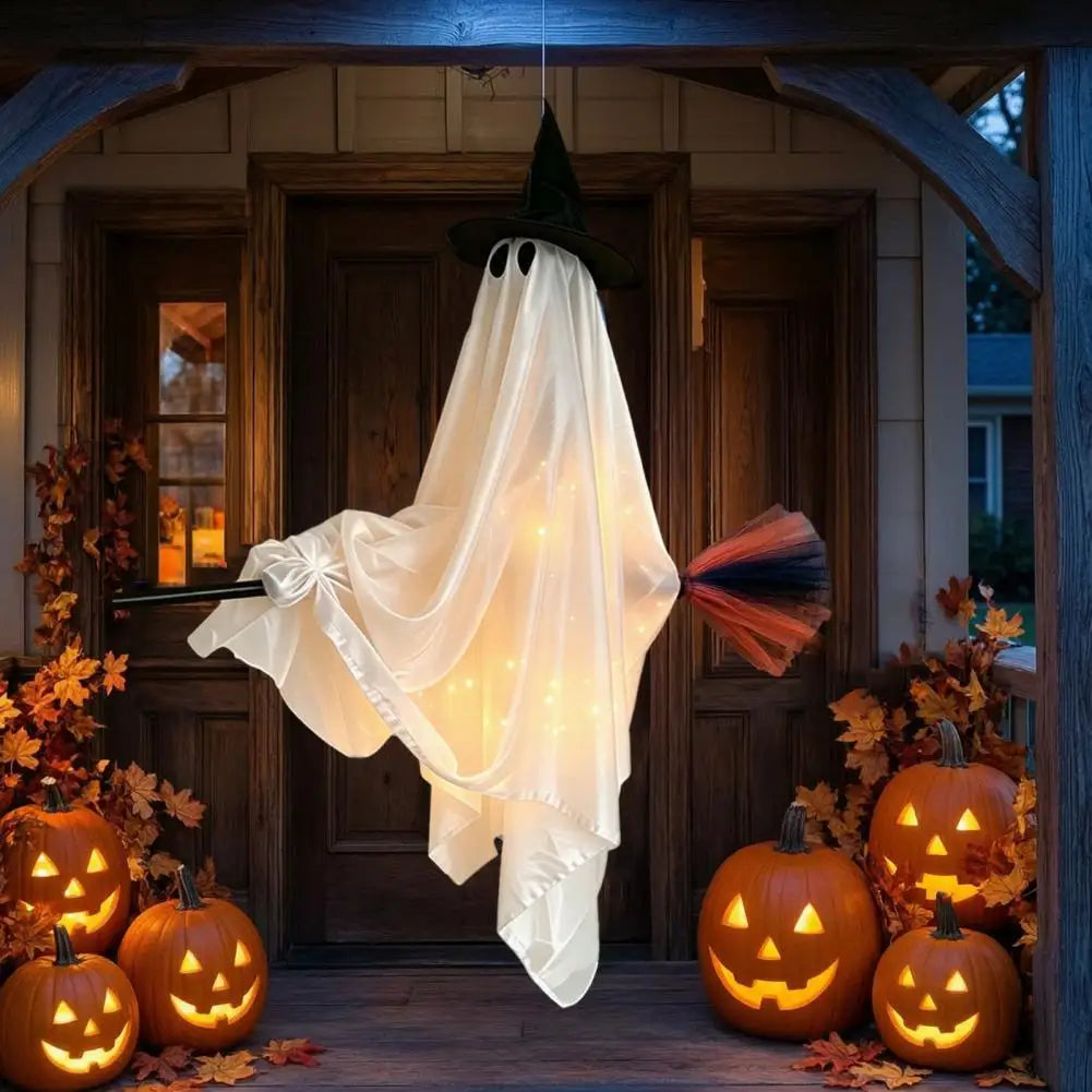 Cute Hanging Ghost Decoration – Halloween Witch Décor