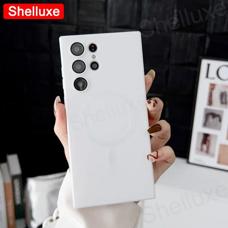 Luxury MagSafe Magnetic Soft TPU Case for Samsung Galaxy S25 Ultra / EDGE