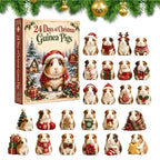 Guinea Pig Christmas Countdown Calendar – 24-Day Acrylic Advent Décor