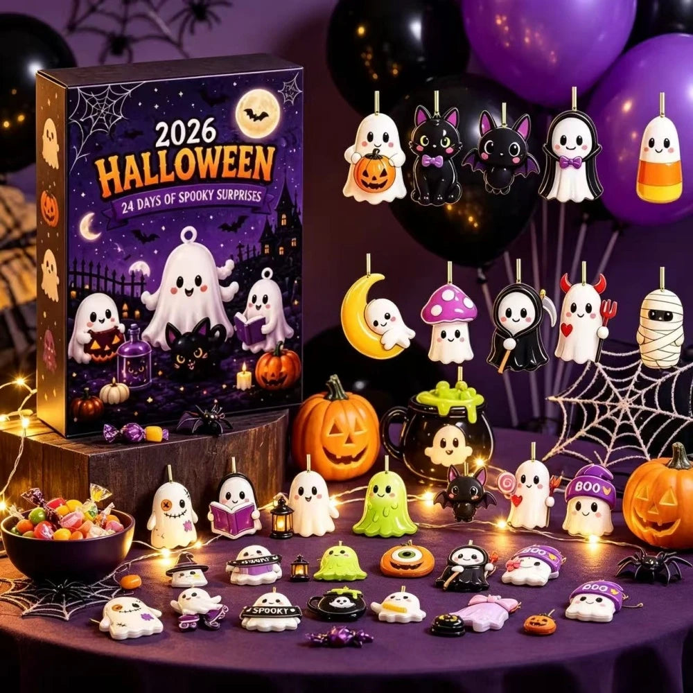 Halloween Advent Calendar – 24-Day Spooky Acrylic Ornament Countdown
