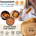 🍟✨ Air Fryer Paper Liners (50 / 100 PCS) | Non-Stick Oil-Proof & Waterproof Baking Paper 🧁 | Disposable Air Fryer & Microwave Paper Tray