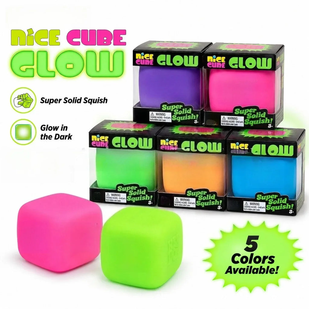 Glow Cube Squishy Toy – Slow-Rebound Ice Cube Sensory Fidget