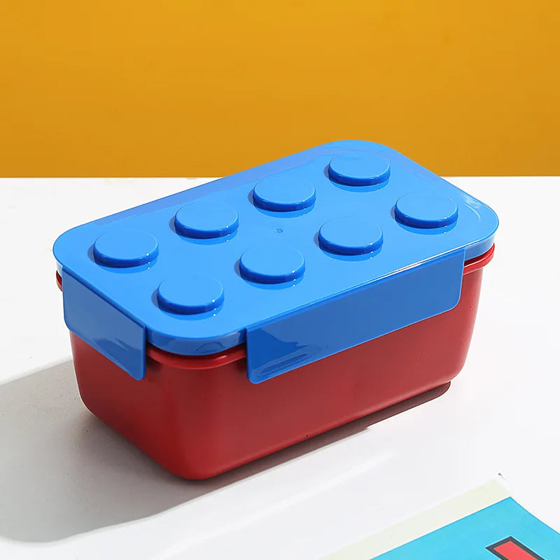 🧱🍱 Creative Sealed Lunch Box | Color Building Blocks Bento Box 🎨 | Portable Kids Lunch Box for School, Picnic & Fruit Salad