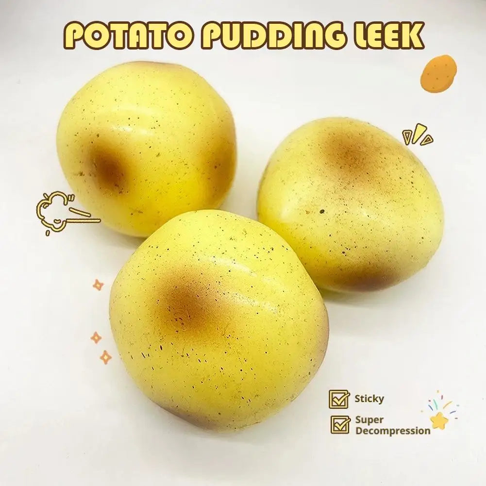 Potato Pudding Squishy Stress Ball – Slow-Rise TPR Fidget Toy