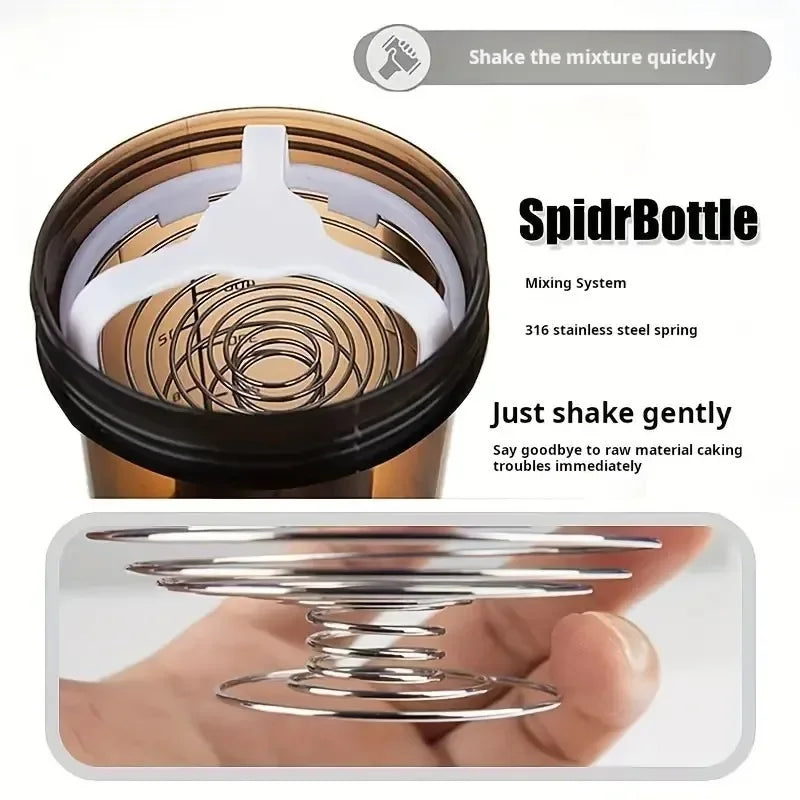 16.9oz (500ml) 3-Layer Sports Water Bottle 🥤 | Leakproof Protein Shaker Cup 💪 | Large Capacity BPA-Free Fitness Shake Mixer 🚴 Travel & Gym Bottle