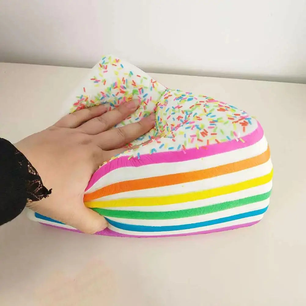Rainbow Cake Squishy Toy – Slow-Rebound Sprinkle Cake Stress Ball