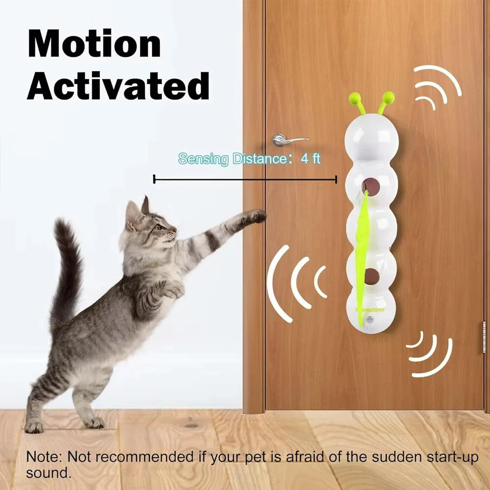 🐛🐾 Caterpillar Interactive Cat Toy – Motion Activated Wack-A-Worm