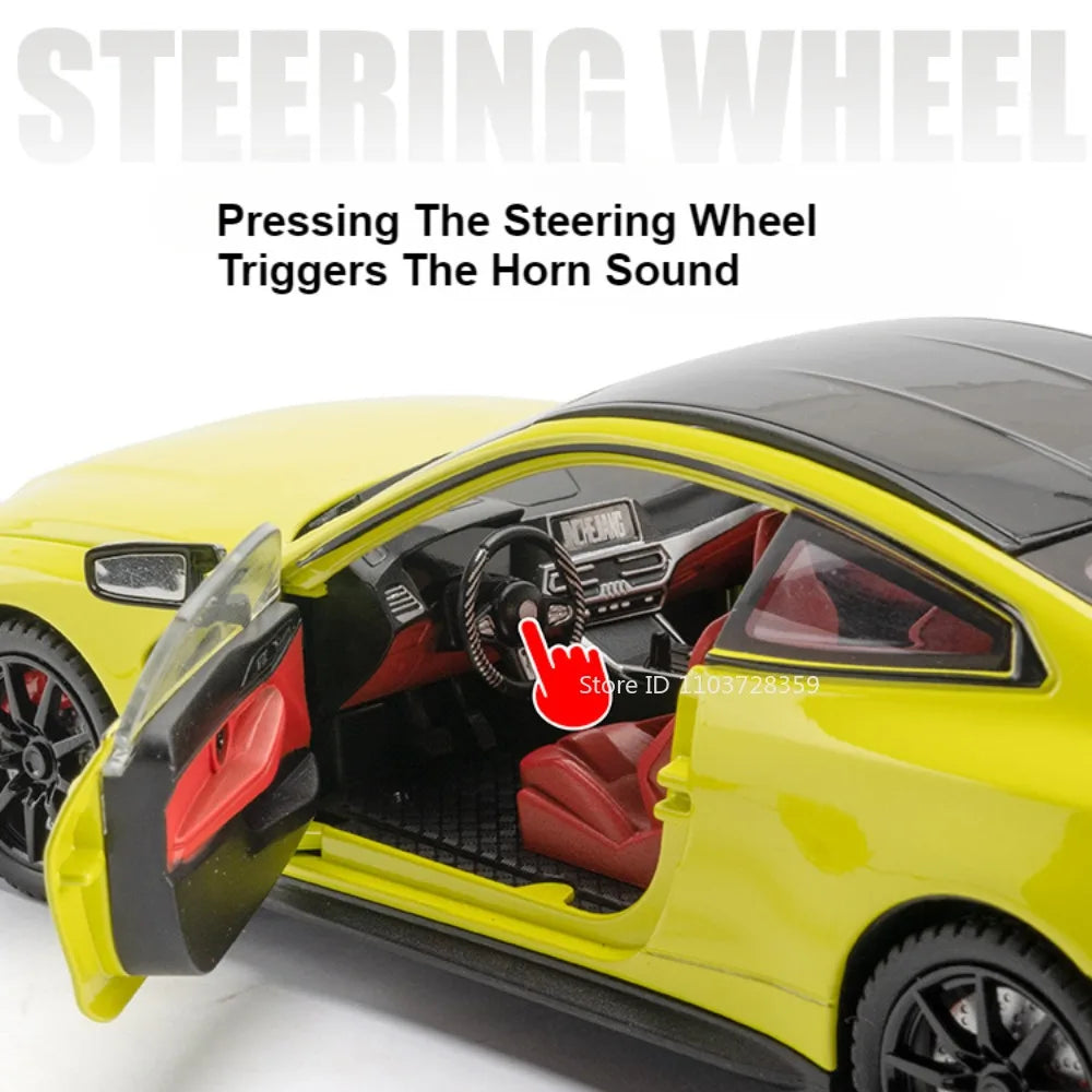 1:24 Miniature M4 / 760Li Alloy Diecast Toy Car with Sound, Light, Open Doors & Pull Back Action