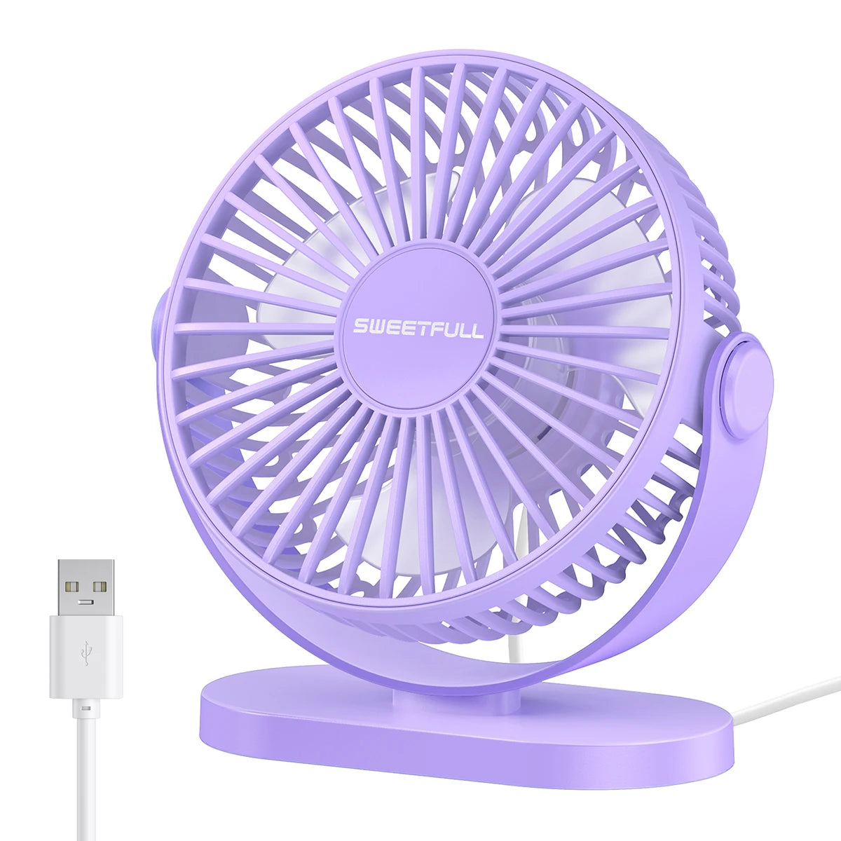 🌬️💻 Portable USB Electric Fan – 3 Speed Silent Mini Cooler
