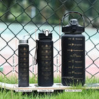 3PCS Gradient Sports Water Bottle Set (300ML / 900ML / 2L) – Leakproof Straw Fitness Bottle 💧✨