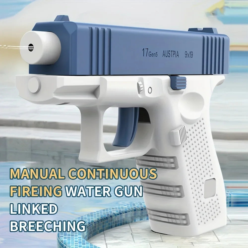High‑Pressure Water Gun Toy – Non‑Electric Automatic Water Blaster for Kids & Adults | Long‑Range 32.8 ft Shooting | Summer Beach & Pool Water Pistol | 3C & CE Certified