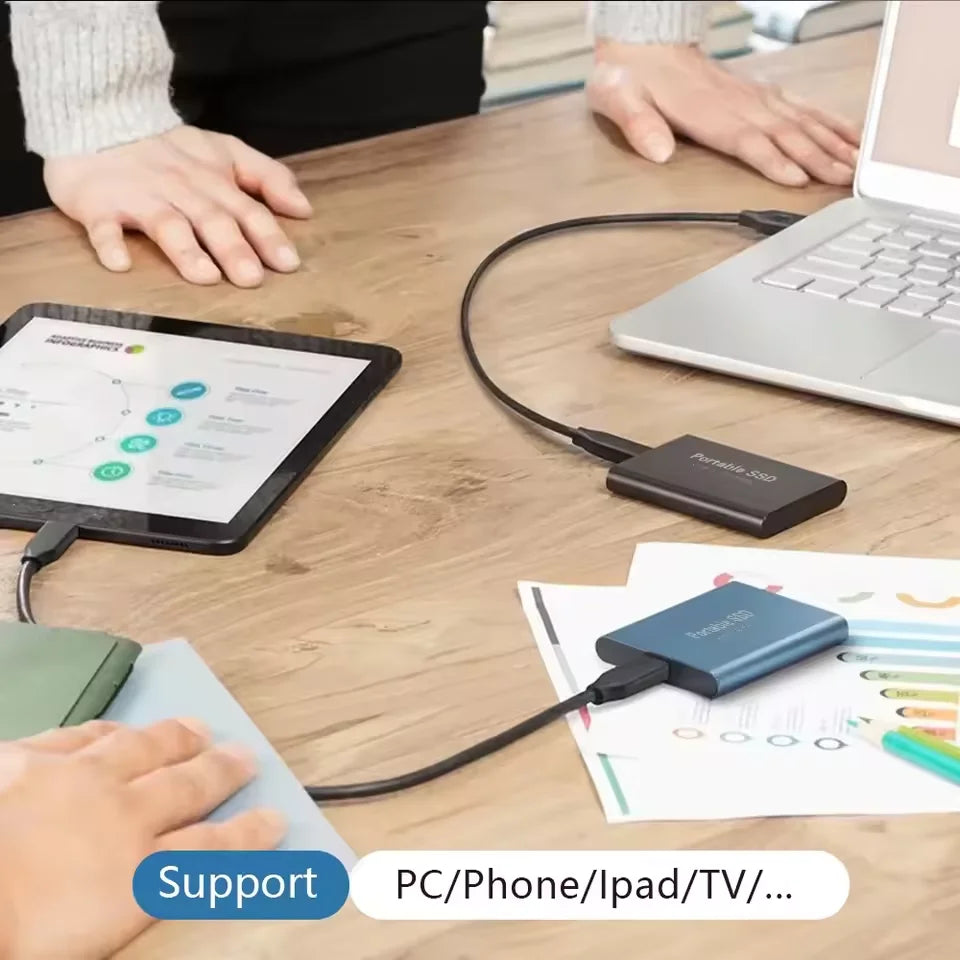 🚀 Portable SSD 1TB–16TB External Hard Drive – USB 3.1 Type-C High-Speed Solid State Drive for Phone, Laptop & Mac 💾⚡