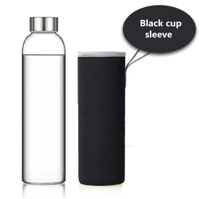 550ML Glass Travel Water Bottle – Shatterproof Portable Car Drinking Bottle 💧✨