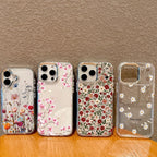 Daisy Floral Clear Phone Case with Metal Lens Frame for Google Pixel