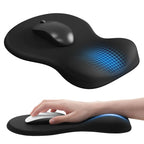 🖱️🖤 Ergonomic Mouse Pad with Wrist Rest – Non-Slip Hard Base