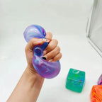 Colorful Frosted Ice Cube Squishy – TPR Slow-Rebound Fidget Toy