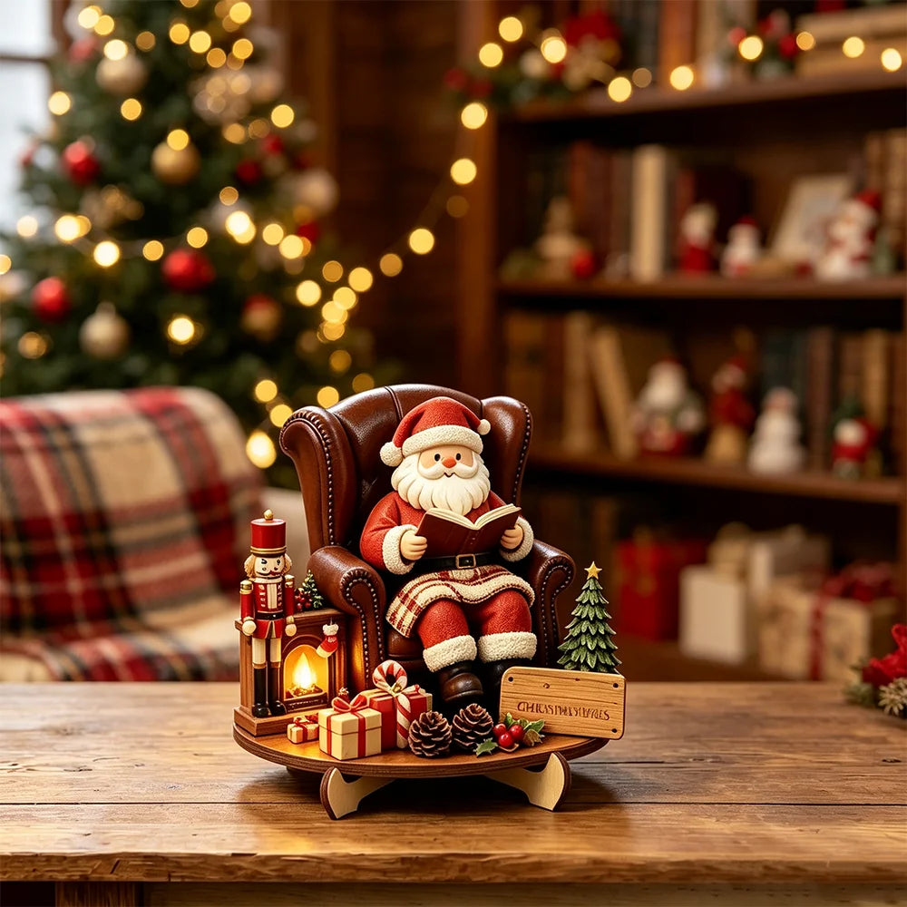 Christmas Wooden Tabletop Décor – Santa, Snowman & Reindeer