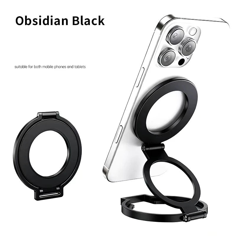 360° Rotation Magnetic Finger Ring Phone Holder – Foldable Aluminum Alloy