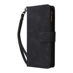CAESBON Wallet Zipper Magnetic Flip Case with Kickstand for Google Pixel